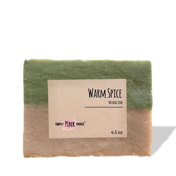 Simply Pink Things Warm Spice Natural Soap (4.5 oz.), Paraben Free, Vegan, Natural and/or Organic Ingredients