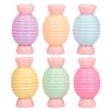Glam Lux Bundle Sweet Candy Kisses Shaped Lip Balm, Twist Open, Fruity Scents, Vibrant Colors Set of 6 Moisturizing Nourishing & Hydrating For Dry Chapped Lips For Women, Girls & Tweens