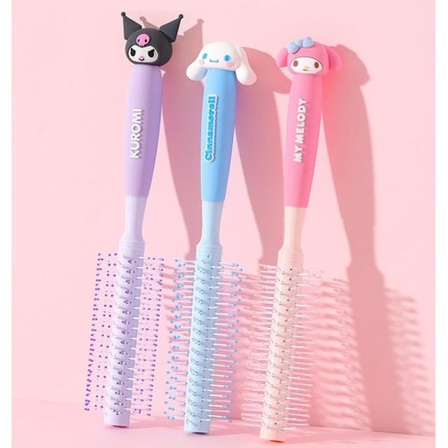 Generic (1 Count) Cute Figure Round Hair Brush, Roller Brush (Skyblue)