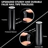 120Pcs Extra Long Nail Tips with Box,Clear XXL Straight Tapered Square Full Cover Tips, Press On False for Salons and DIY Art at Home(12 Sizes)