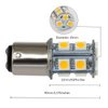 GRV Ba15d 1142 1076 13-5050 SMD Warm White LED Bulb AC/DC12V-24V RV Light Bulbs Interior,Replacement for 12V Turn Single Light LED Bulb/Travel Trailer/Boat Indoor/Camper Light Bulbs (Pack of 2)