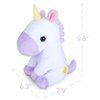WEIGEDU Adorable Small Star Unicorn Stuffed Animals Plush Toys for Kids Girls Toddler Babies Birthday Bedtime Gift, 9.8 inches Purple and White
