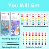 Pocket Watercolor Painting Book, 2 Sets Watercolor Paint Bookmark, Travel Pocket Watercolor Kit Beginner Friendly, Improve Your Child's Creativity and Concentration for Kids(Age 3+)