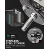 BOTEMY B9171 Kitchen Sink Drain 3 1/2 Inch Kitchen Sink Drain Strainer Assmebly Kit Stainless Steel Sink Strainer Basket/Drain Stopper for 3.5'' Standard American Drain Hole (Polished)
