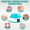 Electric Nail Polish Remover Machine, Soaking Bowl acetone proof, Acrylic Nail Remover Kit, Dip Remover for Nails, Heating Cleaner for Nail Gel (Blue)