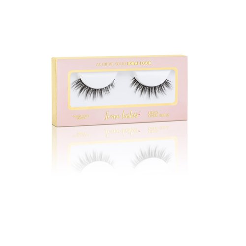 Icona Lashes False Eyelashes Pack - Fake Eyelashes Extensions - Soft, Fluffy Falsies with Tapered Ends & Professional-Grade Band - Handmade, Vegan, Reusable - Natural Black - Head Over Heels