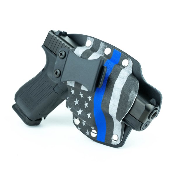 Thin Blue Line IWB Hybrid Concealed Carry Holster (Left-Hand, for Glock 43 & 43X)