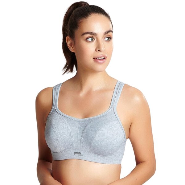 Panache Women's High Impact Underwire Sports Bra, Grey Marl, 34H