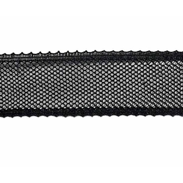 Wefting Lace - Used to Create Wigs and Clip-in Hair Extensions | Black | 5/8 X 36 (One Yard)
