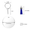 KINGFOREST 120PCS Acrylic Keychain Blanks, Including 30 PCS Keychain Rings(1 inch),30 PCS Jump Rings, 30 PCS Acrylic Circle Disc(2 inches) and 30 PCS Craft Tassels for DIY Keychain Vinyl Craft.