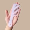 Mini Wide Tooth Comb,Small Travel Purse Comb Hair Detangling Comb Brush for Curlies Portable Care Handgrip Comb Shower Comb Travel Combs -Best Styling Comb for Men Women Curly Long hair (Clear White)