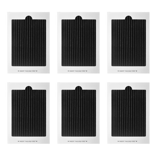 Refrigerator Air Filter Replacement 6 Pack - Carbon Activated Filter Compatible with Frigidaire & Electrolux Pure Air Ultra Reduce Odors for EAFCBF, PAULTRA, RAF1150, 242047801, 242047804,242061001