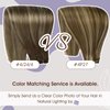 Full Shine Weft Hair Extensions Human Hair Balayage Hair Extensions Real Human Hair For Women Color Medium Brown To Honey Blonde Mix Medium Brown Human Hair Weft Extensions For Women 105G 18 Inch