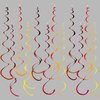 36 Pcs Fall Hanging Swirl Decorations Brown Burgundy Orange Yellow Felt Swirl Streamer Spiral Ceiling Decorations Garland for Autumn Thanksgiving Harvest Birthday Wedding Bridal Shower Party Supplies