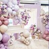 Double Stuffed Blush Purple Balloons,Dusty Purple Balloons Different Sizes 18 12 10 5 Inch,Double Stuffed Purple Balloon Arch for Boho Party, Baby Shower, Birthday, Weddings (Dusty Purple01)