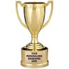 Gold Trophy Cup, 5 1/2" Shiny Gold Award Trophy Cups, Great for Custom Trophy Keepsake, Free Engraving, 6 Pack