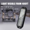 WINECO Amber/White LED Strobe Lights Kit - 8pcs 12-LED Flashing Emergency Warning Lights for Trucks, Cars and Vehicles