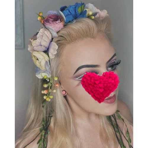 Vivivalue Flower Wreath Crown Boho Flower Headband Hair Garland Floral Headpiece Halo with Ribbon Wedding Party Festival Photos Purple