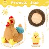 Skylety Chicken Stuffed Animal Plush Chicken Toys Egg Laying Hen with Zippered Belly, Hen House and Little Baby Chicks Stuffed Chicken for Easter Stuffers Party Supplies(Vivid Style)