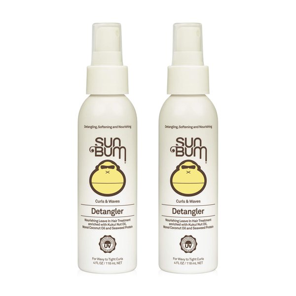 Sun Bum Sun Bum Curls & Waves Detangler Vegan and Cruelty Free Moisturizing Hair Treatment for Wavy and Curly Hair 2 Pack