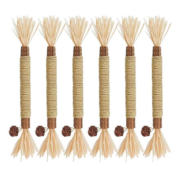HZONGMINGZT 6 Pcs Cat Catnip Sticks Natural Silvervine Sticks Cat Toys Indoor Cats Interactiv Matatabi Cat Nip Toys Cat Chew Sticks Toy for Cat Dental Teeth Cleaning