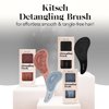 Kitsch Detangling Brush for Adults & Kids - Professional Wet & Dry Hair Detangler, No Pain, Tangle Free Flexible Bristles - Easy to Hold, Shower & Travel Brush, Fits All Hair Types - Black