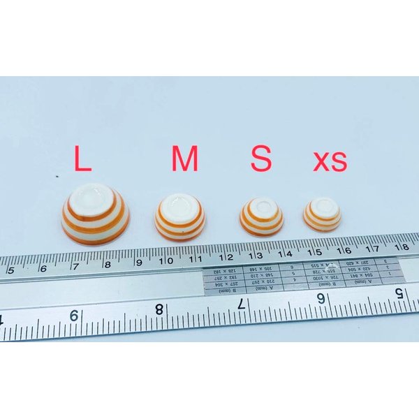 1shopforyou 1 Set of 10 Hand-Painted Ceramic Bowls, Each Bowl Measures Size S 1.6 cm, Ideal for Miniature Dollhouses or Miniatures.