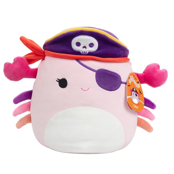 Squishmallows Original 10-Inch Cailey The Pirate Crab - Official Jazwares Christmas Plush - Collectible Soft & Squishy Crab Stuffed Animal Toy - Add to Your Squad - Gift for Kids, Girls & Boys