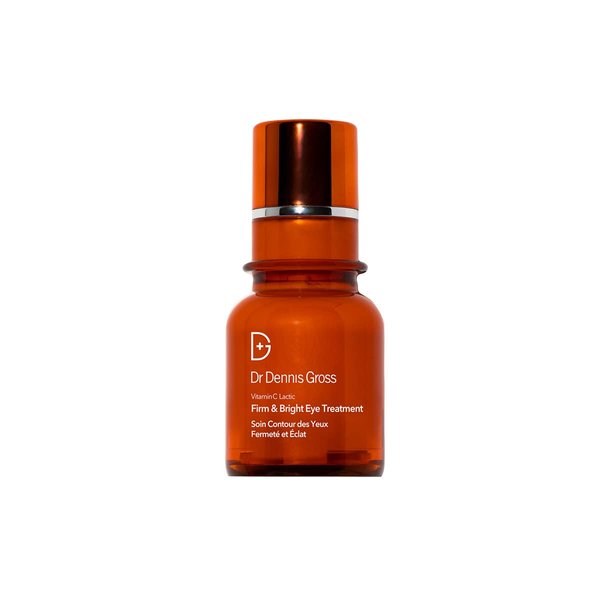 Dr. Dennis Gross Vitamin C Lactic Firm & Bright Eye Treatment | Silky, Lightweight, Fast-Absorbing Treatment to Improve Puffiness, Dark Circles, and Wrinkles Around the Eyes | 0.5 oz
