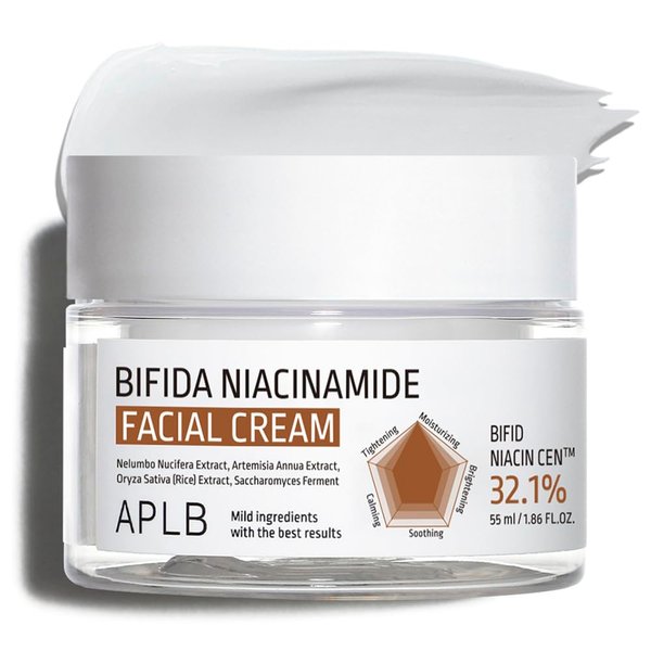 APLB Bifida Niacinamide Facial Cream | BIFID NIACIN CEN™ 32.1% 1.86 FL.OZ/Korean Skincare, Antioxidant, Elasticity care, Sensitive skin, Wrinkle care, Revitalize for gentle and improve skin texture