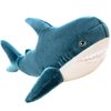 Kekeso Giant Shark Plush Pillow Soft Toy Stuffed Blue Shark Animal Pillow Comfortable Sleeping Pillow Back Cushion Doll Gift for Kids (Blue, 60cm/23.62inch)
