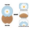Cup Holders Car Coasters - White Daisy Flower Absorbent Ceramic Coaster, Drink Cup Holder Coasters, Auto Accessories for Women & Men, Pack of 2