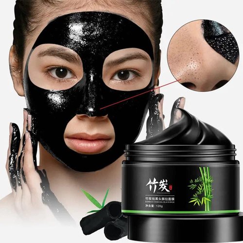 Blackhead Remover Mask, Bamboo Charcoal Peel Off Face Mask, Deep Cleansing Black Mask Purifying Peel-off Mask, Suction Blackhead Remover Mask, 120g