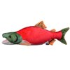 FRANKIEZHOU Simulation Sockeye Salmon Plush-Red 15",Soft Fish Stuffed Animal,Cuddly Toys,Children's Day Gifts for Kids,Girls Stuff