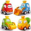 JUKUDAHU Press Engineering Car Toy for Tollders Age 1 2 3 4 5 6 Years Old - Toy Figure Car, Construction Cars Toys Small, Push Go Friction Car for 6 9 12 18 Months, Toddler Gift for Infant Toddlers