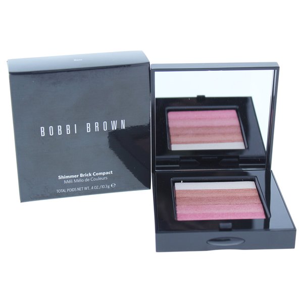 Bobbi Brown Shimmer Brick Compact Highlighter for Women, Rose, 0.4 Ounce