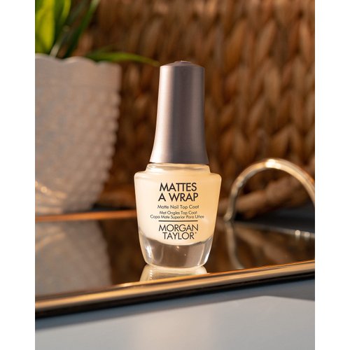 Morgan Taylor Mattes A Wrap Matte Top Coat, 0.5 oz. Top Coat For Nails, Matte Top Coat For Nails, Long Lasting Nail Polish, Strengthening Top Coat, 0.5 oz.
