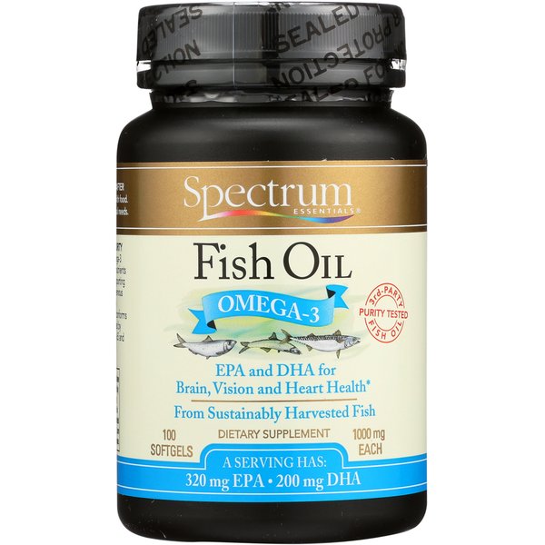 Spectrum Essentials Softgels, Fish Oil Omega-3, 1000 mg, 100 Count