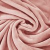 Exclusivo Mezcla Fleece Throw Blanket for Couch, Sofa, 300GSM Super Soft and Warm Blankets, Dusty Pink Throw All Season Use, Cozy, Plush, Lightweight, 50x60 inches