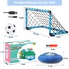 BaLaM Hover Soccer Ball Toys for 3-8 Year Old Kids Toddler Boys Girls, Christmas Birthday Gifts for Kids Age 3 4 5 6 7 8, with 2 Goals and Nets, Blue.