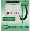 Knick Knack Gifts Go Cruelty-Free - 15oz Ceramic Colored Handle and Inside Coffee Mug Cup, Deep Purple
