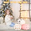 Labeol 8 inch 3Pcs Panda Pig Cat Plush Toys Set Soft Stuffed Animal Plush Pillow Cute Plushie Cuddly Plush Pillows Toys Kawaii Hugging Pillow Decoration Gift for Girl Boy Girlfriend
