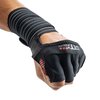 Fit Four OCR Slit Grip Gloves Obstacle Course Racing & Mud Run Hand Protection | Wrist Support with Slit for Fitness Watch (Black/Red, Small)
