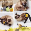 Cat Toy Balls 100% Wool Handmade Soft and Durable Bird Mouse Variety Pack 6 Pcs for Indoor Cats Kitten Entertainment Chase Hunting Exercise Cat Kicker Hide and Seek Mousing Catching Game (B)