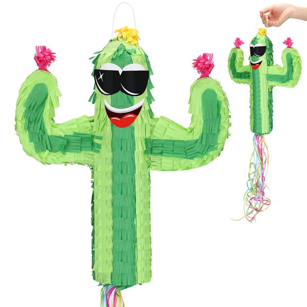 Cactus Pinata Cinco De Mayo Cactus Pinata for Kids Birthday Party Cactus Small Mexican Pinata Cactus Pinata Fiestas Decorations Party Favors Kids Carnival Events Mexican Theme Decoration(Cactus)