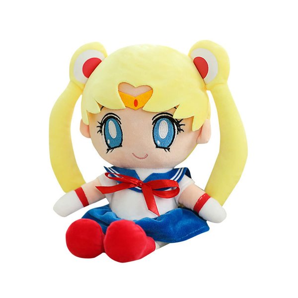 Buxomigrl Anime Cute Plush Doll Stuffed Plushie Figure Cosplay Plush for Girls Kids, Yellow