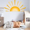 Rising Sun Half Sun Nursery Wall Decal - Removable and Repositionable, Eco-Friendly Kids Room Sticker, Boho Style