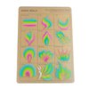 Anka Bella Reusable Face Paint Practice Board,7pcs Face Painting Practice Sheet with Various Patterns,One Stroke Excersize Template A4 Size