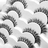 Girapanda False Eyelashes Cat Eye Lashes Natural 13mm Short Dramatic Fake Lashes Fluffy 3D Volume Faux Mink Lashes Wispy Style CHF|7 Pairs