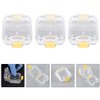 EXCEART 5Pcs Membrane Tooth Boxes Transparent Membrane Film Tooth Box with Latch Denture Storage Boxes